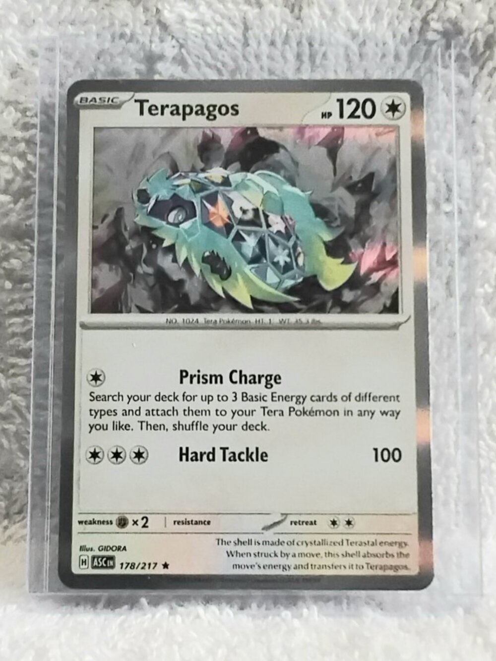 Mint 2026 Pokemon terapagos Rare ☆ Holo Card 178/217!!